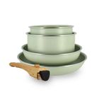 MENASTYL Set de 5 pieces cuisson en aluminium recycle celadon