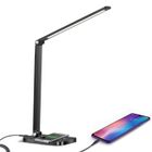 ZENGEST Lampe de Bureau avec Chargeur Sans Fil,Lampe de Bureau Dimmable 3 Modes de Couleur 5 Niveaux de Luminosité,Avec Port USB Pliable