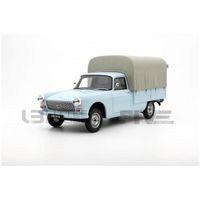 Voiture Miniature de Collection - OTTO MOBILE 1/18 - PEUGEOT 404 Pick-Up Bache - 1967 - Pastel Blue 1314 - OT1036