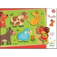 Puzzle en bois - DJECO - Animaux de la ferme - 13 pièces - Pour bébé de 18 mois et plus