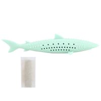 N201402-Jouet de poisson en silicone pour chat Silicone chat animal cataire molaire nettoyage des dents simulation poisson forme