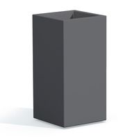 Pot de Fleur Cube Gris en résine 40x40 cm hauteur 80 cm
