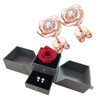 LCC® Boucles d'oreilles en argent sterling S925   femmes   Diamants moissanite de couleur D   Design rose vintage  Cadeau de