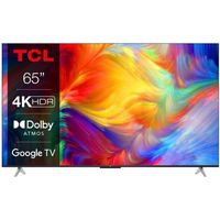 TCL 65P637 - TV LED 65" (164 cm) - 4K UHD 3840 x 2160 - TV connecté Google TV - Dolby Vision - Son Dolby Atmos - 3 x HDMI 2.1