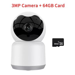 CAMÉRA IP Carte 3MP-64GB prise américaine-Caméra de surveill