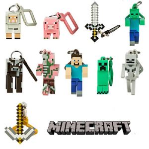 FIGURINE - PERSONNAGE 10 PCS Minecraft Figurine Porte Clés