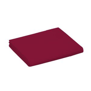 DRAP PLAT Drap plat 1 place et 2 places 100% coton/57 fils/cm² - Couleur: Linge de lit Rouge - Taille de drap plat: 240 x 300 cm pour lit 2 p
