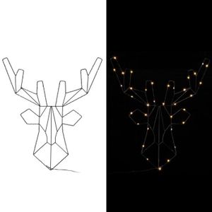PERSONNAGES ET ANIMAUX Décoration de Noël Cerf renne lumineux avec minuterie de 6h Lumière blanc chaud Intérieur extérieur