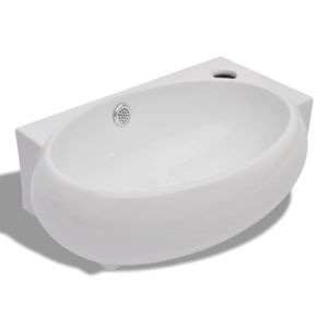 LAVABO - VASQUE Vasque de salle de bains céramique blanc - DUOKON 