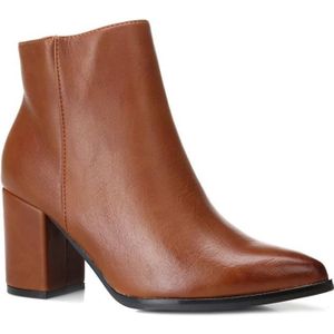 bottines cuir camel femme