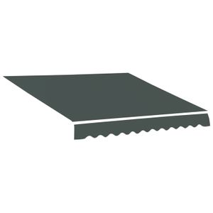 Toile De Remplacement Pour Store Banne - Tissu Crème Polyester 5x3,5 M (480x345 Cm) - Résistant UV Et Imperméable - 8