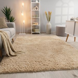 Paco Home Tapis Fausse Fourrure Coussin Coeur Rond Différentes Formes, Violet, Dimension:40x60 cm