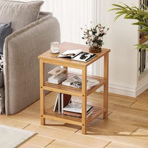 Table basse bout de canapé table d´appoint meuble de salon carré 40x40 BLANC 