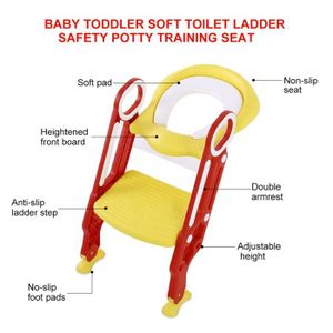 RÉDUCTEUR DE WC SURENHAP Échelle de toilette pour bébé Siège de formation de pot de sécurité réglable d'échelle de chaise de toilette souple