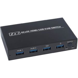 COMMUTATEUR KVM HD KVM Switch Box 2 Port Splitter Box3.0 Commutate