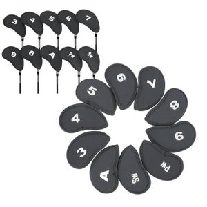 CAPUCHON - COUVRE CLUB VGEBY Ensemble de couvre-tête de Ensemble de couvertures de fer de 10 pièces, numéros clairs, couvre-tête de sport package Noir