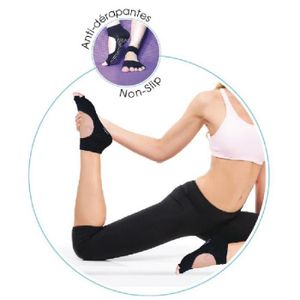 Lunji Filles Femme Chaussettes antidérapantes en Coton Chaussons pour Danse Pilates Yoga Gym 17x8.5cm