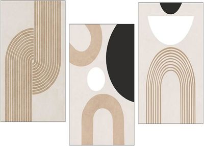PYNVDD Lot de 3 posters - Style bohème - Plante esthétique - Art abstrait moderne - Tableau mural - Décoration bohème - Sans cadre - Poster 01, 20 x 30 cm - 3 pièces