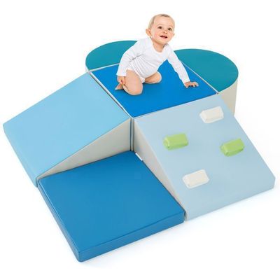 Module De Motricité En Mousse Enfant – 4 Blocs Colorés (escalier, Toboggan, Triangle, Rectangle) Pour équilibre Et Coordination, Dès 3 Ans
