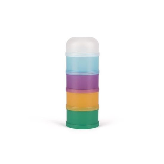 Distributeur De Lait En Poudre 4 Compartiments - Capacité 60g Par Compartiment - Empilable, Portable - Bec Verseur Pratique
