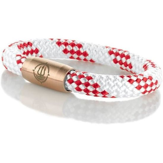 Bracelet homme, Corde & fermeture ancrage. Modèle : Vert.