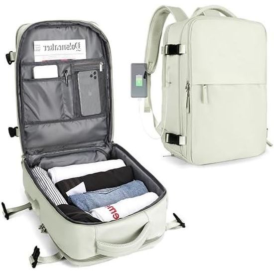 Sac à Dos Cabine 40x20x25 Cm Pour Ryanair Et Compagnies Low-cost - Avec Organisateurs Et Compartiment Ordinateur