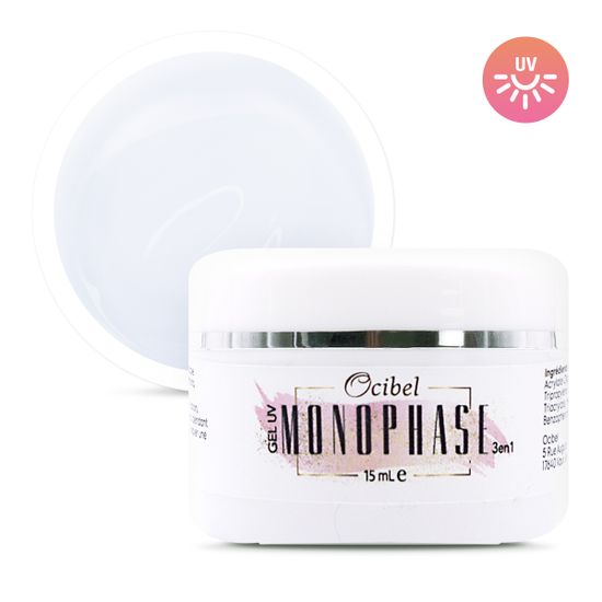 Gel UV Monophase Clair 3 En 1 - Base, Construction, Finition - 15 G - Silcare