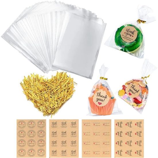 100pcs Petit Sac Bonbon Transparent Plastique Pochette Sachets Cellophane Auto-adhésifs Sachet D Sachet Demballage Biscuit Sandwich Chocolats Perles Bijoux Cadeau1015cm 91518297