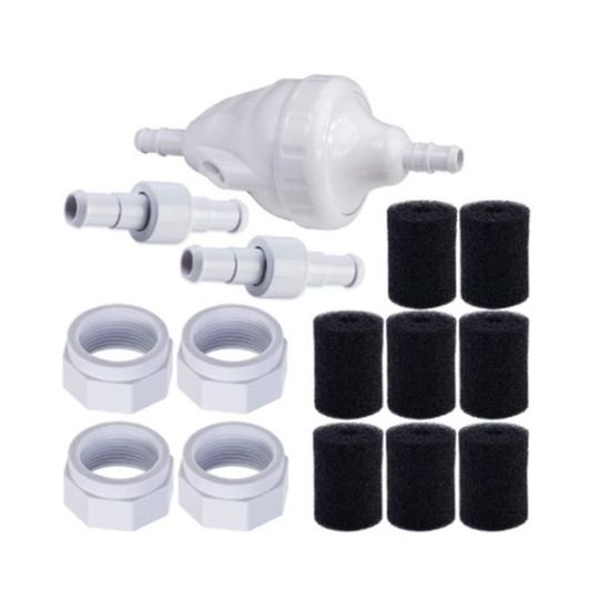 Kit complet de raccords de tuyau 4 pièces avec émerillons et