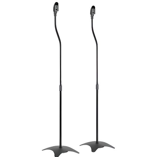 Lot De 2 Supports D’enceinte Réglables En Hauteur – Jusqu’à 110 Cm, Capacité 5 Kg, Avec Gestion De Câbles, Couleur Noir - 10
