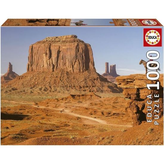 Puzzle Paysage et nature - EDUCA - MONUMENT VALLEY - 1000 pièces - Colle Fix Puzzle® incluse
