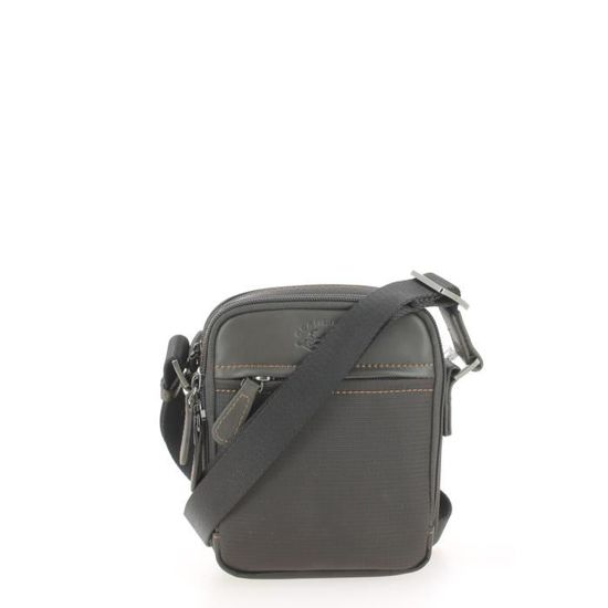 Sac à Main Cuir Noir FRANCINEL - 3 Compartiments, Pochette Zippée, Porté épaule