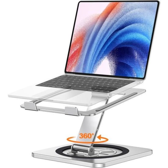 Support Pliable Pour Ordinateur Portable - Plateau 42x26 Cm, Réglable En Hauteur Et Inclinaison, Charge 25 Kg - Pour Lit, Canapé, Bureau, Avec Espace Souris
