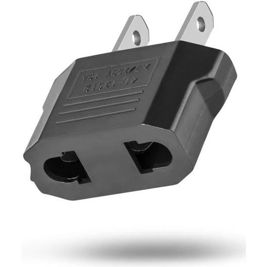 Adaptateur Prise US Vers Europe - Compact, Ignifuge, Pour Téléphone, Ordinateur, Voyage