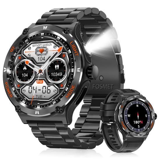 Montre Connectée 1.90" - Appels Bluetooth, Surveillance Santé (SpO2, Sommeil, Cardio), 100+ Sports, Etanche IP68, Pour Android/iOS