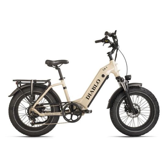 Vélo de ville électrique compact 20" XR1 Noir Diablo Bikes