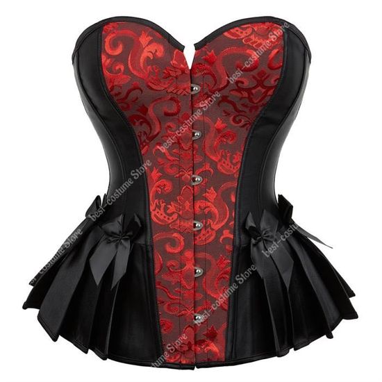 Corset Bustier Femme Vintage Style Cuir - Serre-taille, Laçage Dos, Pour Soirée, Déguisement, Cosplay