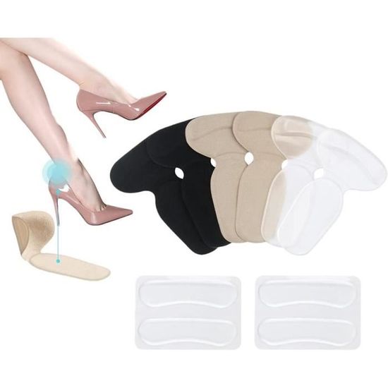 Lot De 60 Talonnettes Pour Réparation Chaussures à Talons Hauts - 5 Tailles - Noir