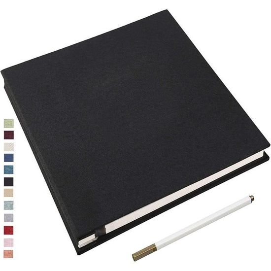 Vienrose Album Photo Adhésif Scrapbooking Magnétique 40 Pages En Lin Relie 28x27 Cm Avec Un Stylo Metallique Pour Mariage Bebe Famille Voyage