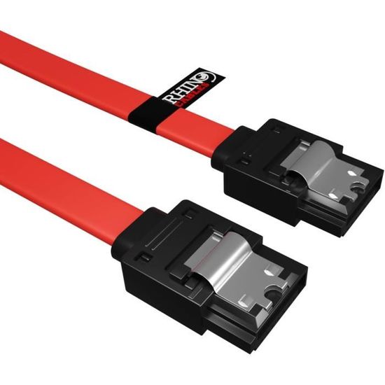 Tenlacum Câble SATA 3.0 50cm Violet – 6 Gb/s, Verrouillage, Connecteurs Droit Et 90° Pour SSD/HDD