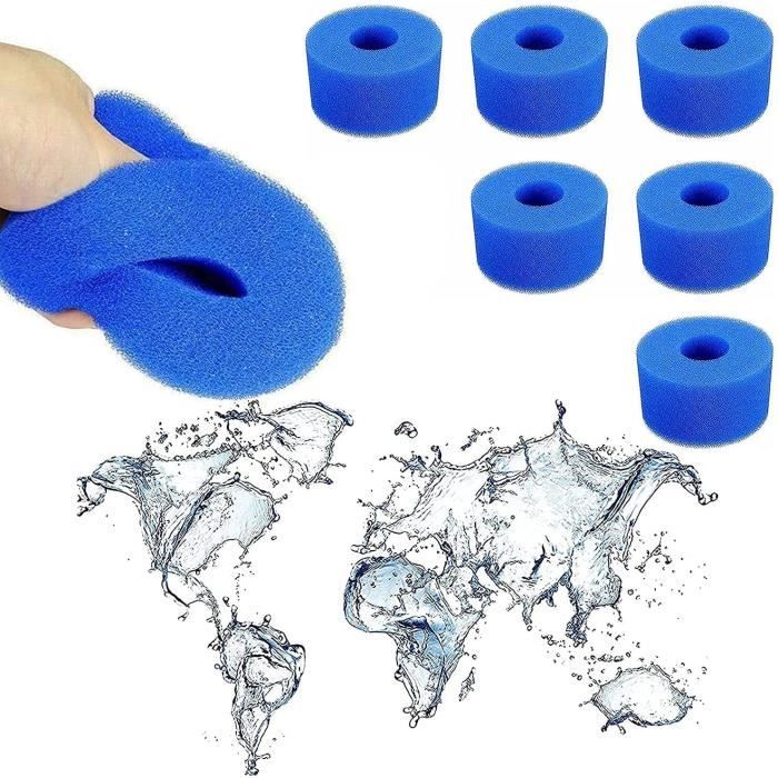 2 Pièces Eponge Absorbante Spa, Absorbeurs D'écume de, éponge Absorbante Piscine, Technologie 3D Réutilisable en Nid d'abeille, Absorbe la Saleté et la Graisse dans la Piscine