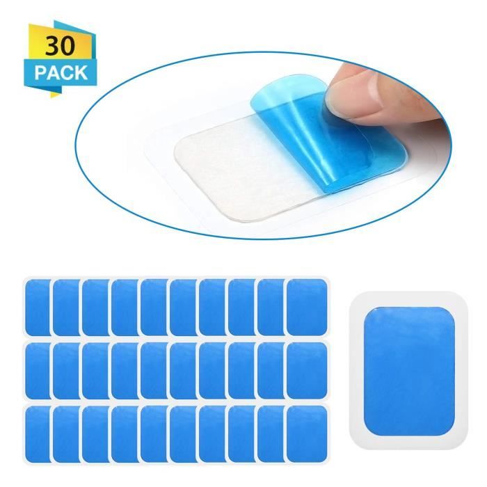 30pcs GEL PAD Électrostimulation - Fessier Hydrogel Electrode Compex pour Stimulateur Musculaire Charminer EMS Appareil Abdominal