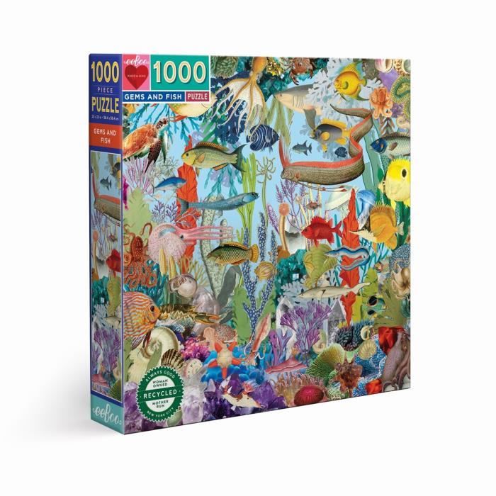 EEBOO - Puzzle 1000pcs GEMS AND FISH - Multicolore