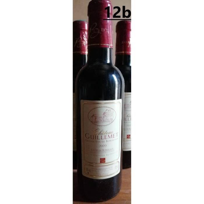 12 x 37,5 cl - Côtes de Bordeaux Rouge 2009 - Château Guillemet direct producteur