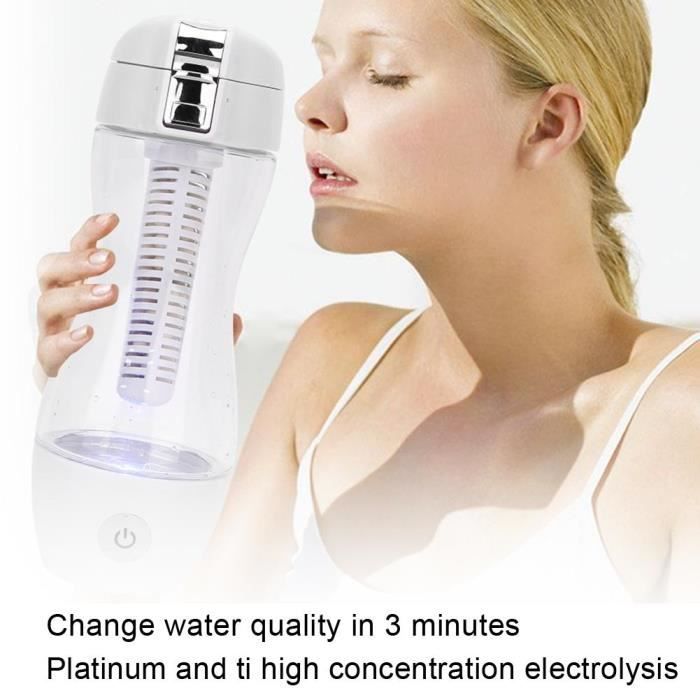 Bol mug 360 ml Tasse D'eau Hydrogène Portable Riche Bouteille D'eau Électrolyse pour Voyage À Domicile (Bouteille D'eau)-YIN