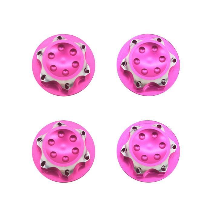 4 pièces en aluminium cache moyeu de roue couvercle anti-poussière 17 mm écrou hexagonal pour RC 1-8 modèle de voiture