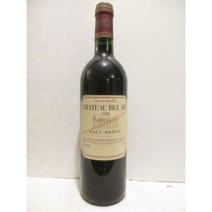 haut-médoc château bel air cru bourgeois rouge 1998 - bordeaux
