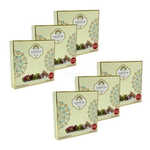 Lot 6X Assortiment de loukoum (raha) auX pistaches - Zaitoune - boîte 250g