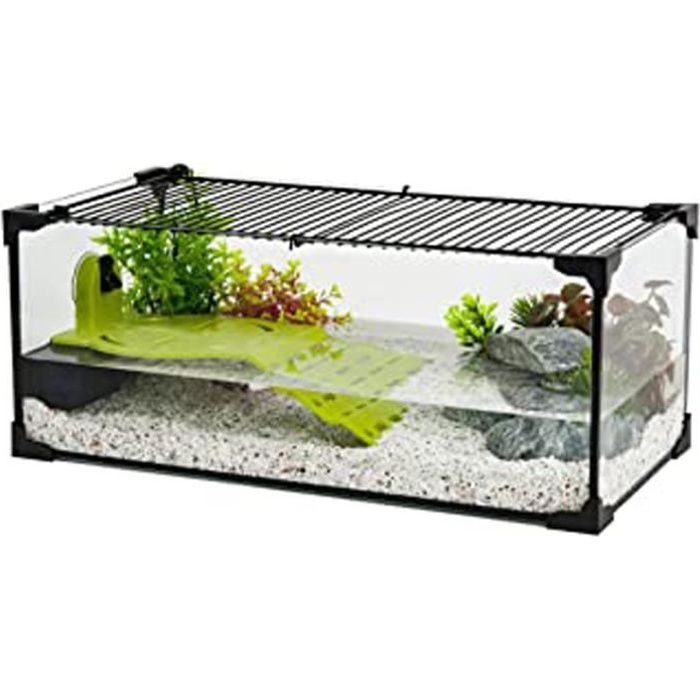 Aquarium Tortue-Aquaterrarium Pour Tortue D'Eau 60 Cm