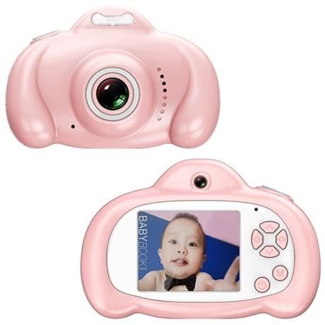 Appareil photo enfant,Bébé jouets 0 12 mois dessin animé appareil photo numérique enfants créatif jouet éducatif - Type Pink